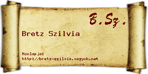 Bretz Szilvia névjegykártya