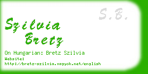 szilvia bretz business card